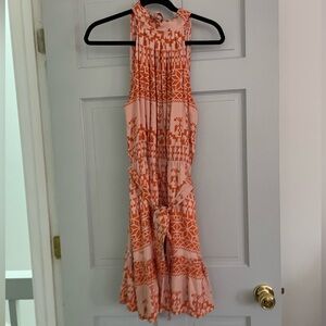 Euc BTFBM orange and pink sleeveless dress size medium